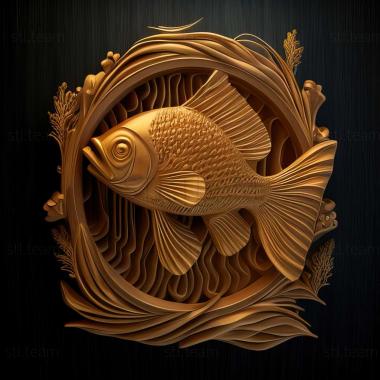 3D model Golden sturisoma fish (STL)